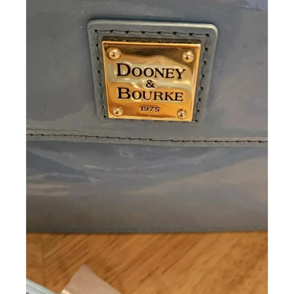 New W Tags Dooney& Bourke East West Flap Crossbody Bag Patent Leather Blue Purse - Picture 2 of 12